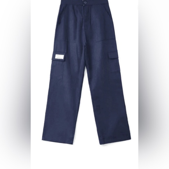 REFASHION THE FUTURE FOLD OVER WAIST Y2K STRAIGHT LEG PANTS.  New without tag. - Picture 6 of 15